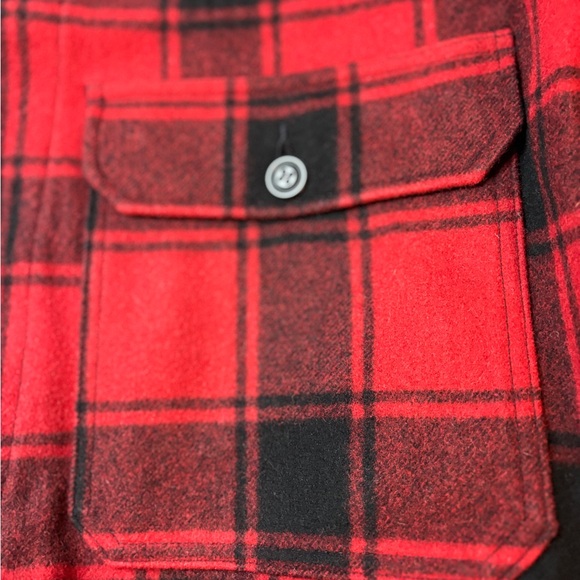 Filson Men’s CCC Wool Bomber Red/Black Buffalo Plaid Jacket Size X-Large NWT - Picture 8 of 15